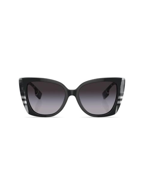 oversized check-print sunglasses