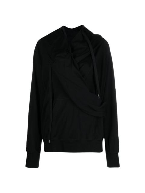 UNDERCOVER draped cotton-blend hoodie