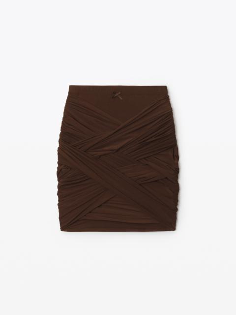 RUCHED MINI SKIRT IN HOSIERY JERSEY