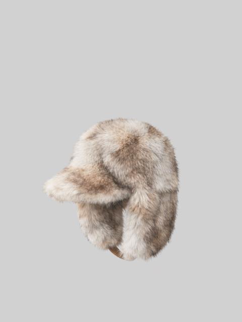 The Frankie Shop Freccia Faux Fur Aviator Hat - Grey