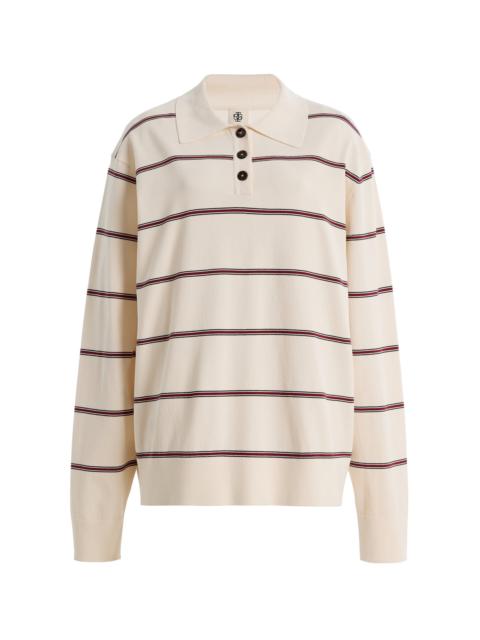 The Garment Madison Striped Knit Polo Shirt