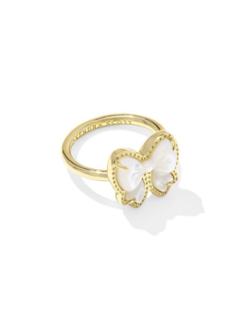 KENDRA SCOTT Haley Bow Gold Band Ring