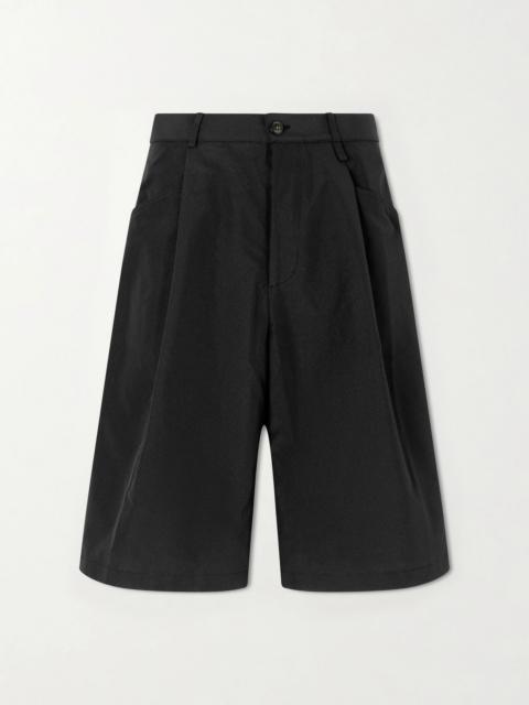 WILLY CHAVARRIA Chilango Straight-Leg Pleated Woven Bermuda Shorts