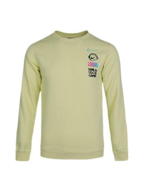 Nike Nike Sportswear Club Fleece Round Collar Male Orange Green DC3938-750