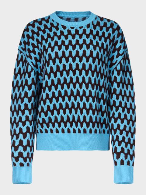 DIANE VON FURSTENBERG x Henry Zankov Volto Oversized Jacquard-Knit Sweater