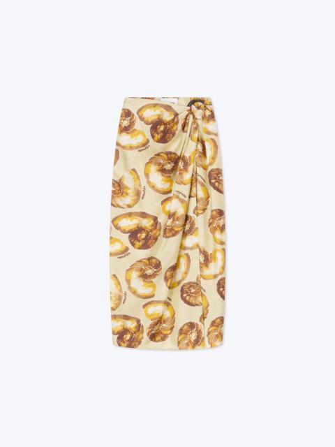 MARLIS - Sarong midi skirt - Seashell sand