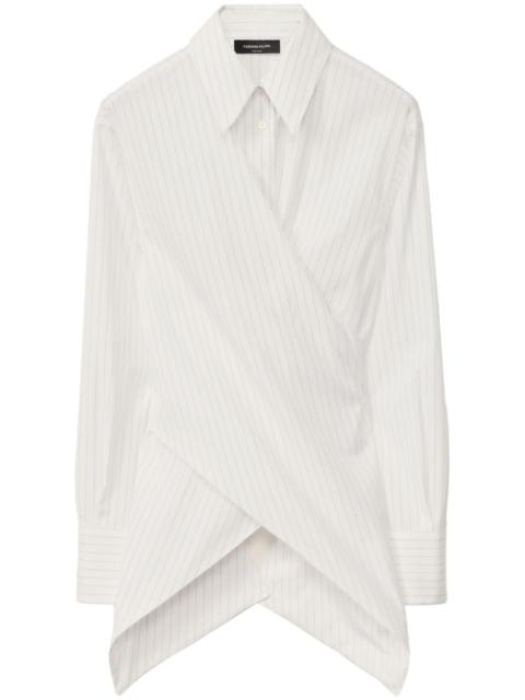 FABIANA FILIPPI striped wraparound shirt