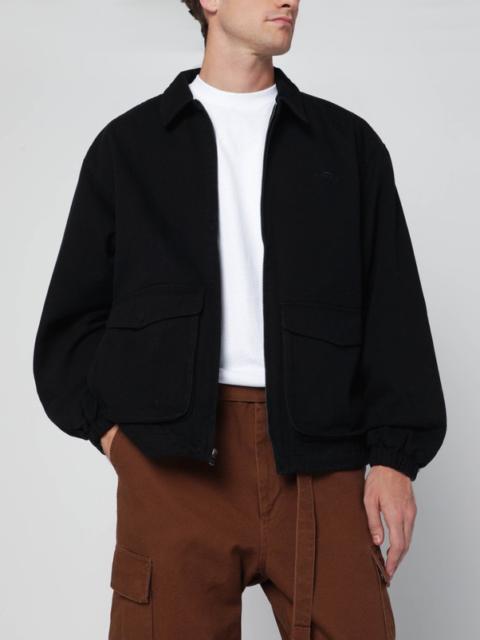 AWAKE NY Blue zip-up overshirt with logo