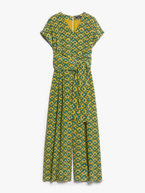 Max Mara AUSTERO Printed silk crepe jumpsuit