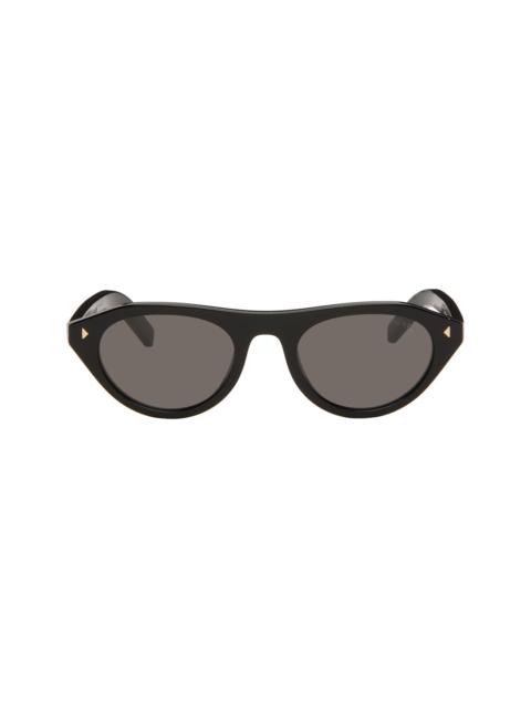 Prada Black Iconic Metal Plaque Sunglasses