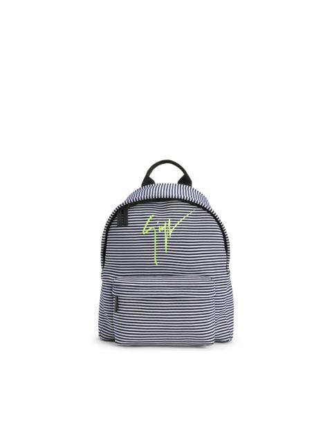 Giuseppe Zanotti logo-print striped backpack