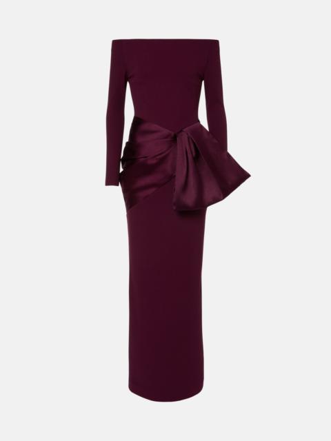 SOLACE LONDON Kori satin-trimmed gown