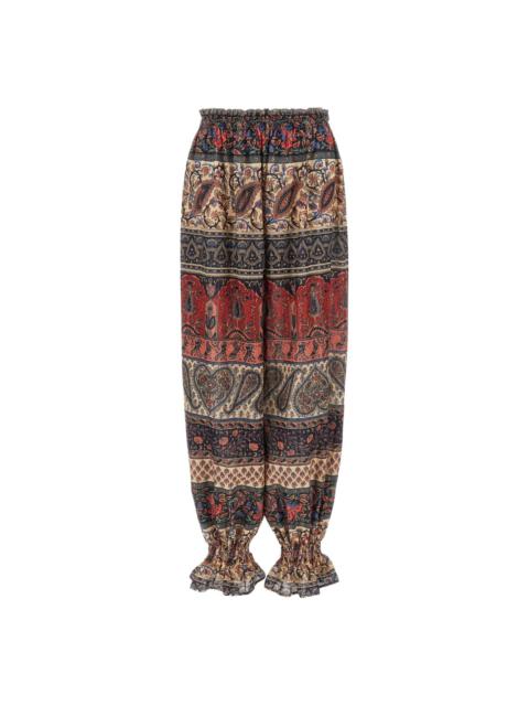 Valentino paisley-print elasticated trousers