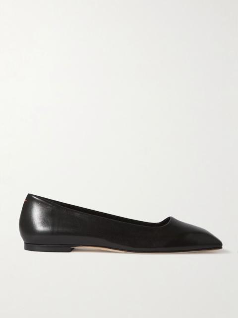 Aeyde Ida leather ballet flats Black