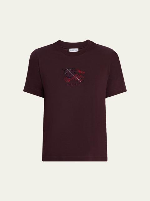 Burberry Frankie EKD Embroidered Short-Sleeve T-Shirt