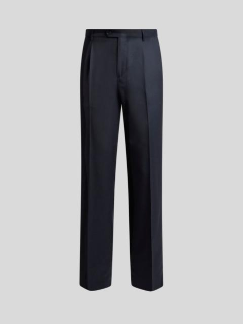 Etro WOOL-BLEND FLANNEL TROUSERS WITH CREASE DETAIL