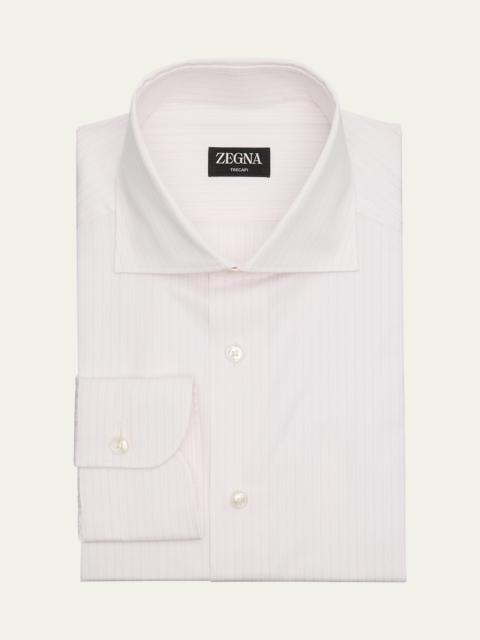 ZEGNA Men's Multi-Stripe Trecapi Cotton Dress Shirt
