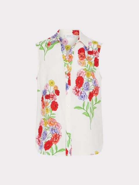 MILLY Josephine Printed Blouse