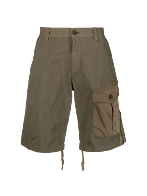 zip-detail bermuda shorts