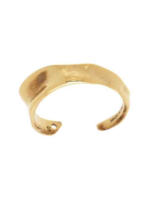 Dries Van Noten Gold Textured Ring