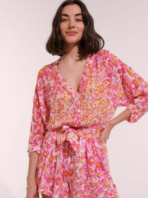 Poupette St Barth Short Jumpsuit Azia - Pink Nuances