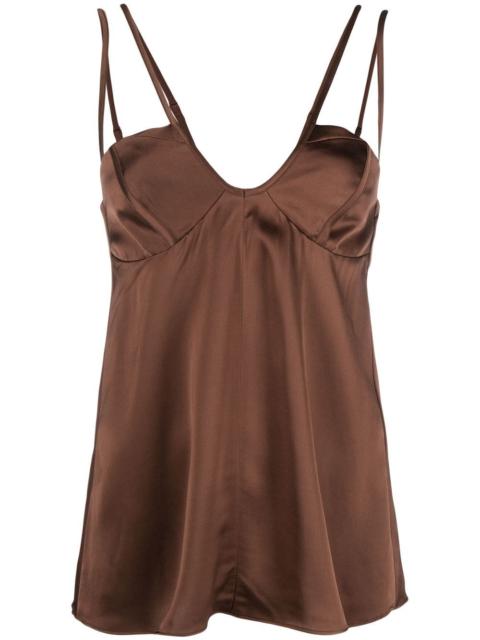AERON U-neck satin camisole top