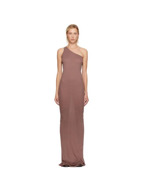 Rick Owens Lilies Pink Concordians One Shoulder Maxi Dress