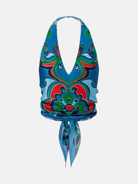 Etro Printed silk top