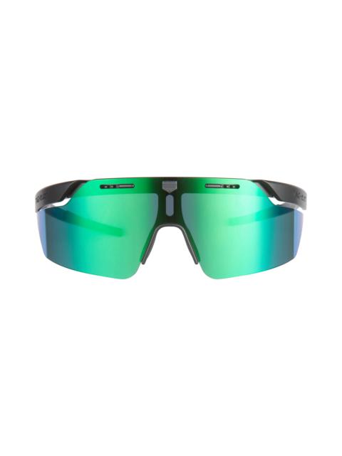 TAG Heuer Shield Pro 228mm Sport Sunglasses in Matte Black /Green Mirror