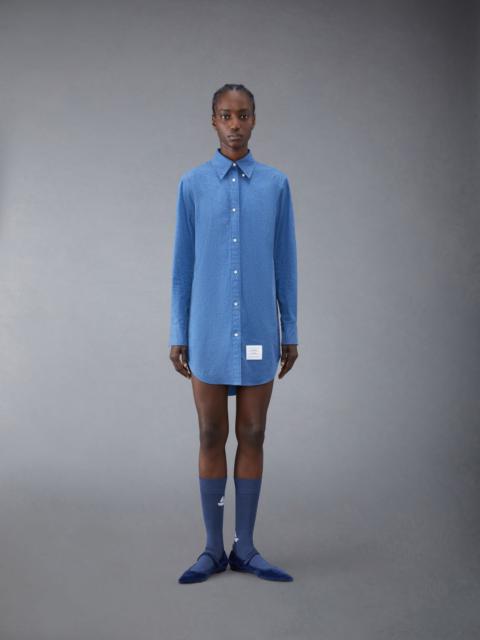 Thom Browne Cotton Flannel Easy Fit Mini Shirtdress