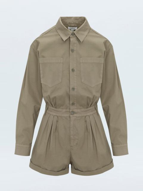 PISTOLA ARCHIE PLEATED ROMPER - SOFT MOSS