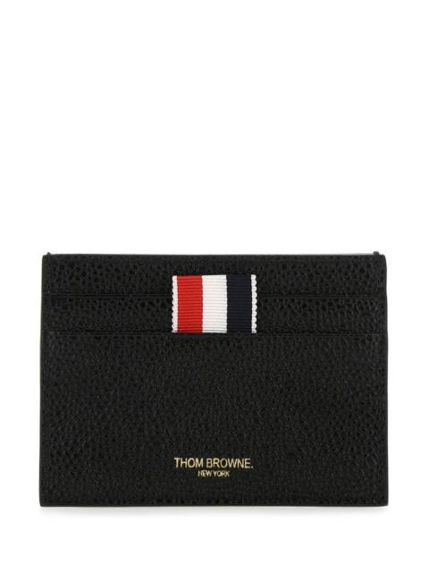 Thom Browne Black leather card holder