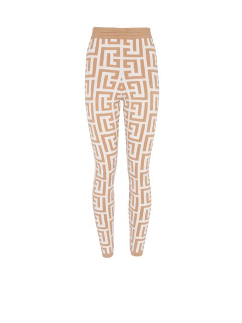Balmain Knitted leggings with maxi monogram