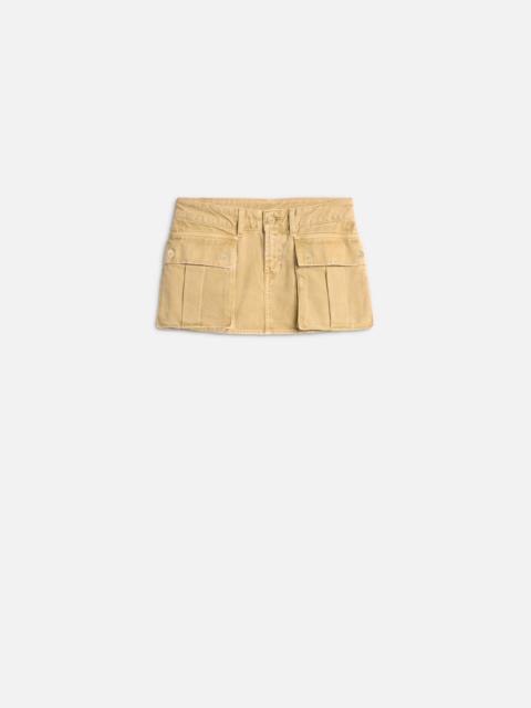 7 For All Mankind CARGO MINI SKIRT in Canvas Mocha
