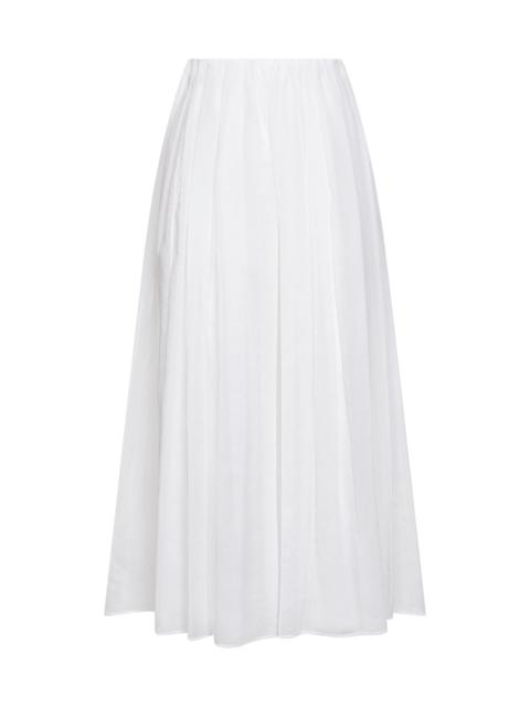 Brunello Cucinelli White cotton organza midi skirt