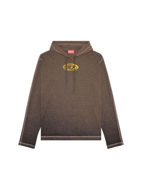 Diesel logo-print long-sleeve hoodie