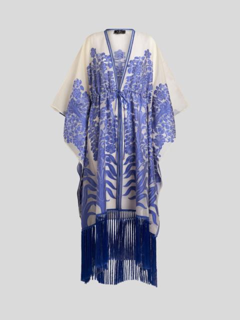 Etro JACQUARD KAFTAN WITH FRINGING