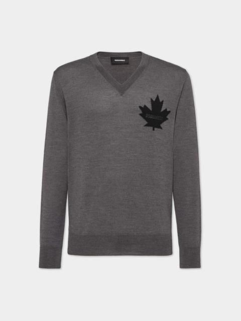 D2 LEAF V NECK PULLOVER