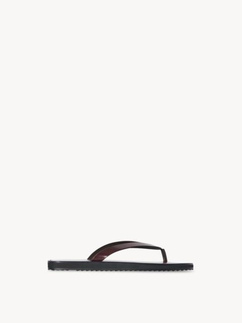 The Row City Flip Flop in Leather