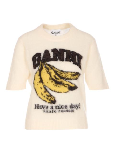 GANNI banana-graphic T-shirt