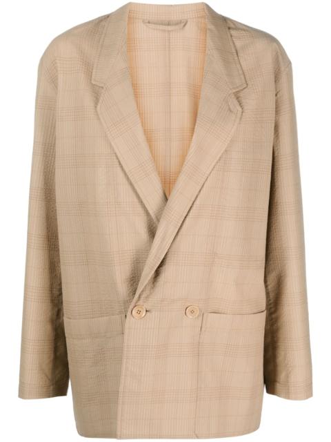 Lemaire checked double-breasted blazer