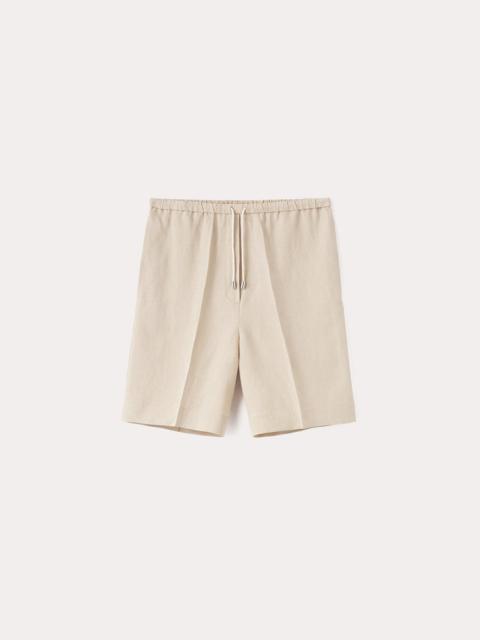 Press-Creased drawstring shorts overcast beige