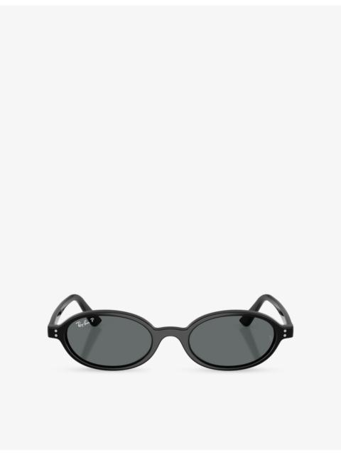 Ray-Ban RB4472 Oval-Frame Injected Sunglasses