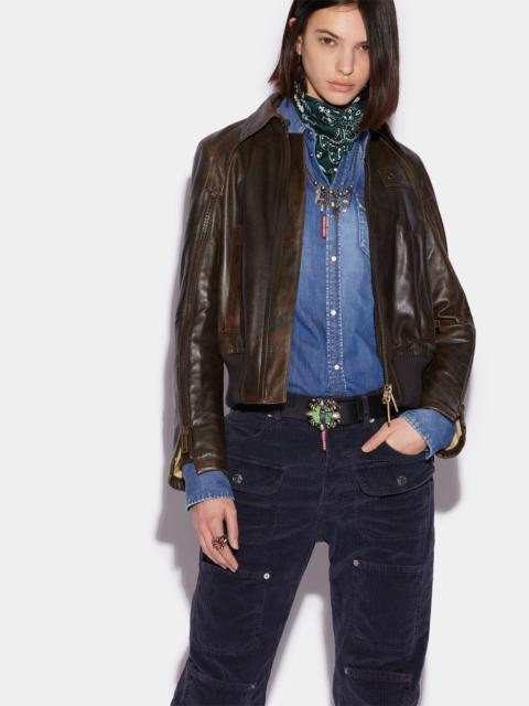 DSQUARED2 MULTI ZIPPER BOMBER