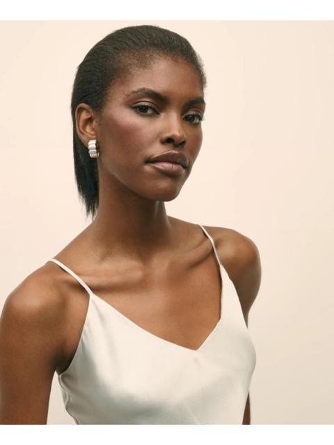 Brooks Brothers V-Neck Cami in Washable Silk Charmeuse