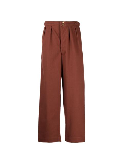 cropped wide-leg trousers