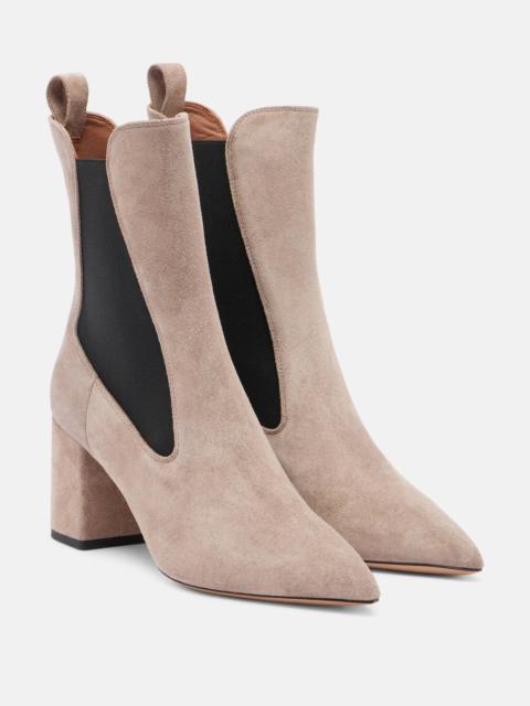 PARIS TEXAS 70mm pointed-toe 블록 힐 chelsea 부츠