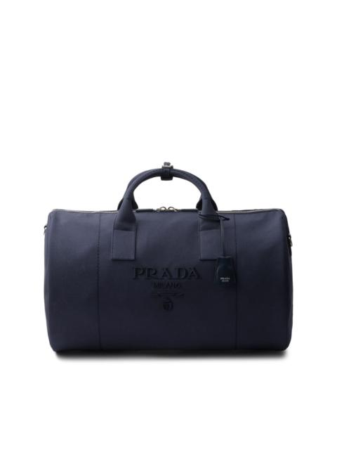 Prada logo-embossed duffle bag