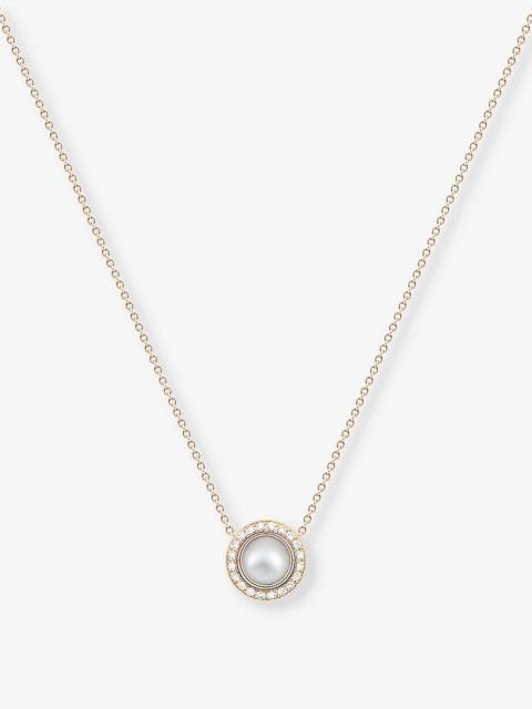 Piaget Possession 18ct rose-gold, 0.28ct brilliant-cut diamond and 0.89ct pearl pendant necklace