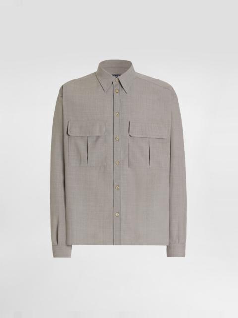 Dolce & Gabbana Virgin wool canvas shirt
